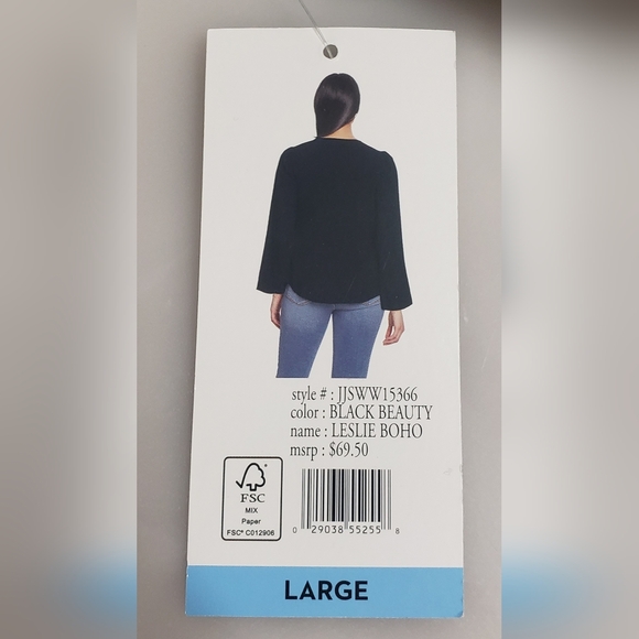 Jessica Simpson Women's Black Blouse in Large - Picture 3 of 3